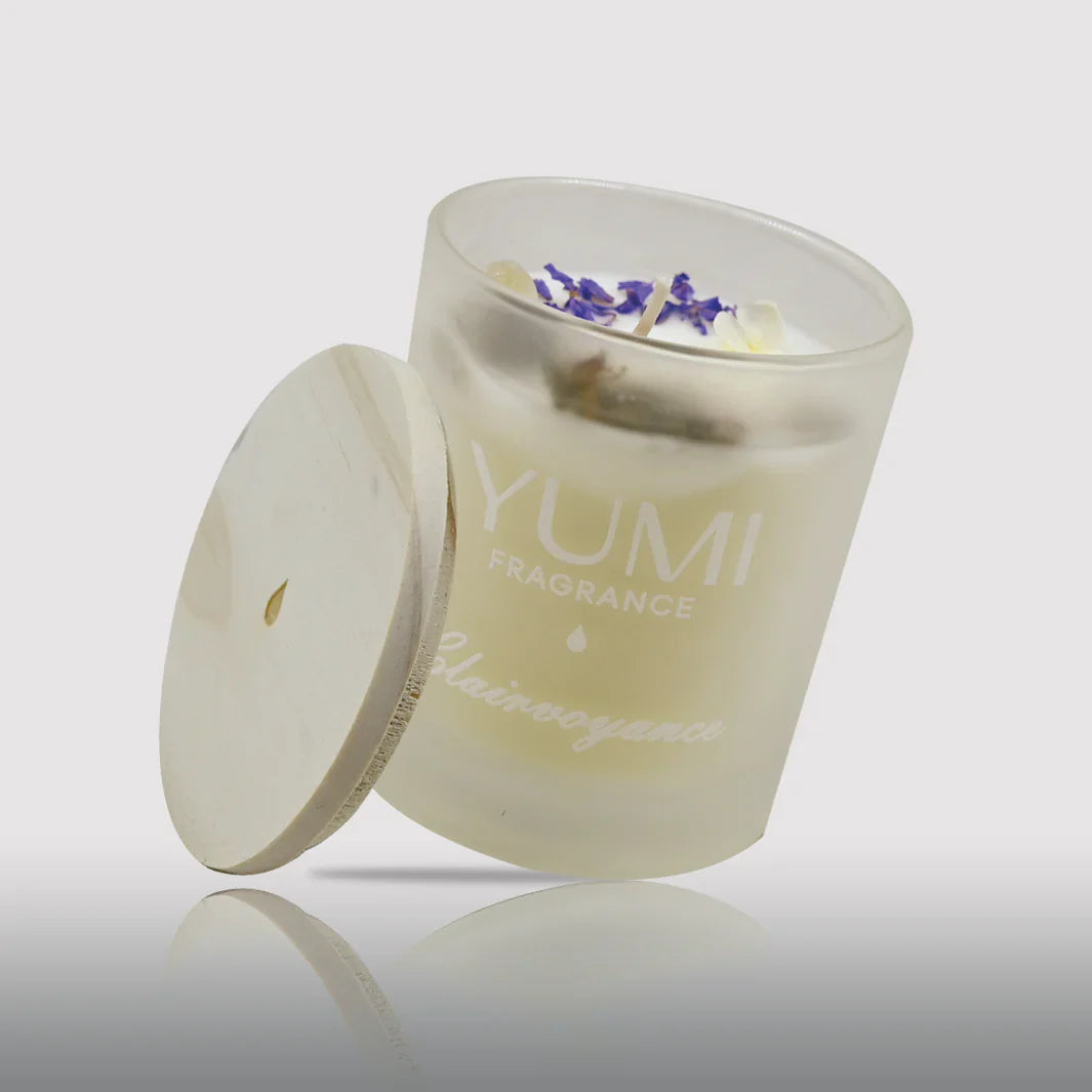Vela perfumada "Clarividencia", fragancia de flor de algodón