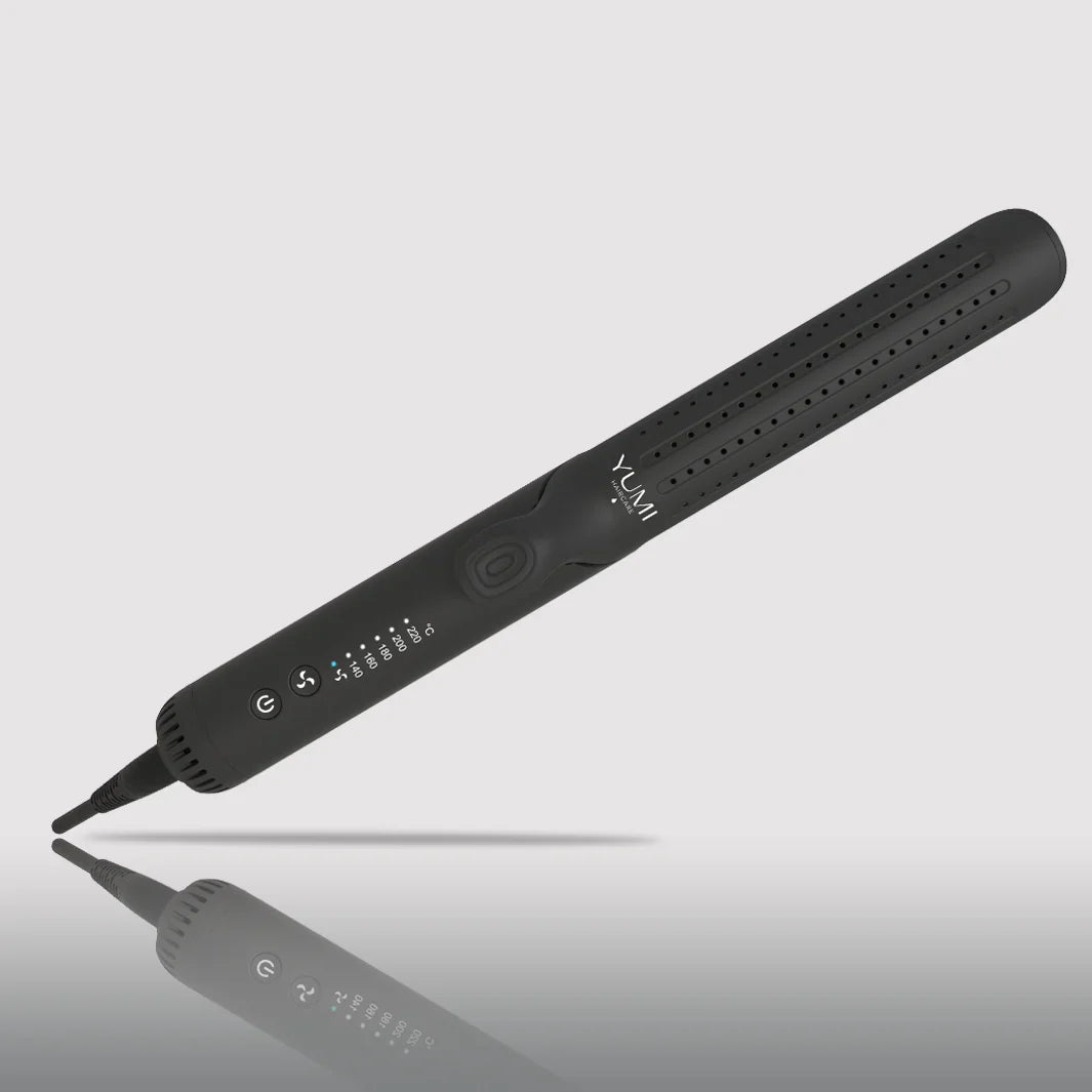 Plancha y rizador de pelo profesional con tacto suave