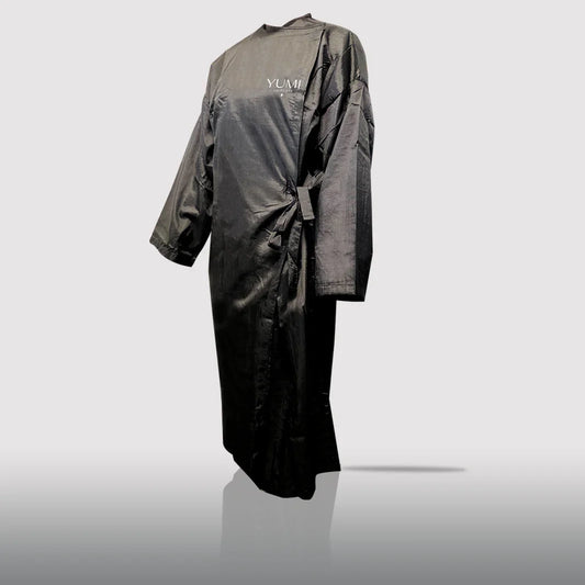 Kimono de manga larga, negro